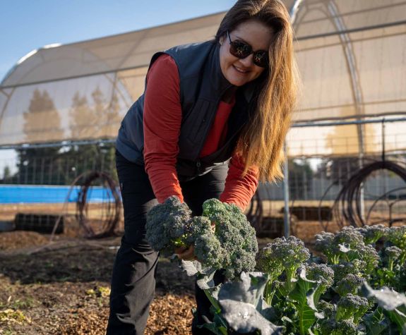 Jessica Coleman at the Children's Garden she founded in Modesto.